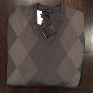 Brand new Merino Wool argyle sweater